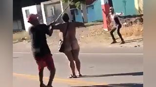 Mulher Nua É Ferida em Conflito no Cruzamento de Ocoa, em Santo Domingo na República Dominicana