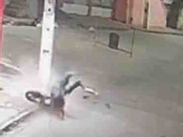 Motociclista não resiste após colisão violenta contra poste em Timbaúba
